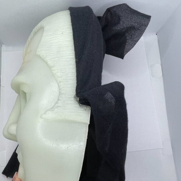 Vintage Vampire Halloween Mask with Green Holographic Eyes OS - Picture 8 of 11